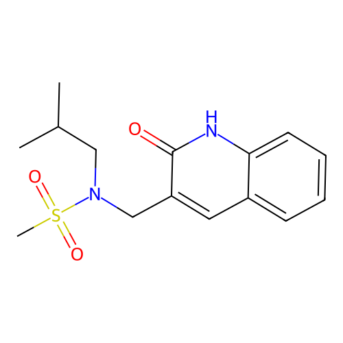 N-((2-hydroxyquinolin-3-yl)methyl)-N-isobutylmethanesulfonamide structure