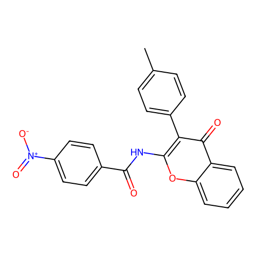 N-[3-(4-methylphenyl)-4-oxo-4H-chromen-2-yl]-4-nitrobenzamide structure