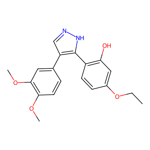 2-(4-(3,4-dimethoxyphenyl)-1H-pyrazol-3-yl)-5-ethoxyphenol structure