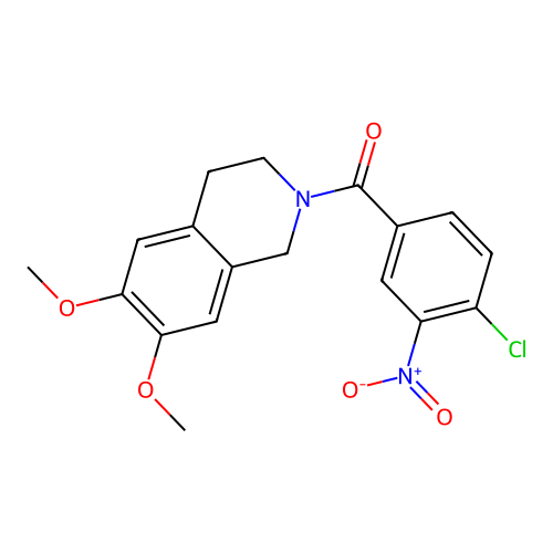 (4-chloro-3-nitrophenyl)(6,7-dimethoxy-3,4-dihydroisoquinolin-2(1H)-yl)methanone structure