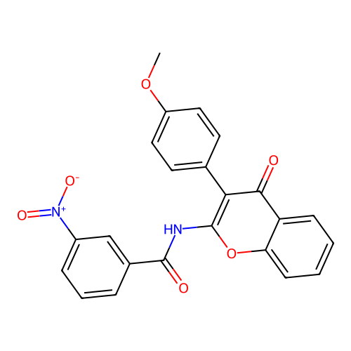 N-(3-(4-methoxyphenyl)-4-oxo-4H-chromen-2-yl)-3-nitrobenzamide structure