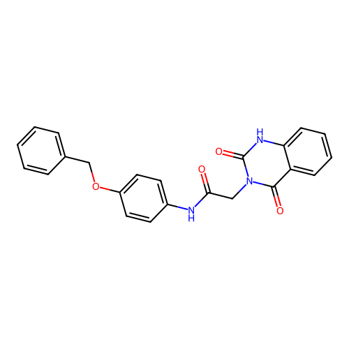 N-[4-(benzyloxy)phenyl]-2-(2-hydroxy-4-oxoquinazolin-3(4H)-yl)acetamide structure