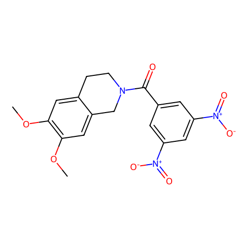 (6,7-dimethoxy-3,4-dihydroisoquinolin-2(1H)-yl)(3,5-dinitrophenyl)methanone structure