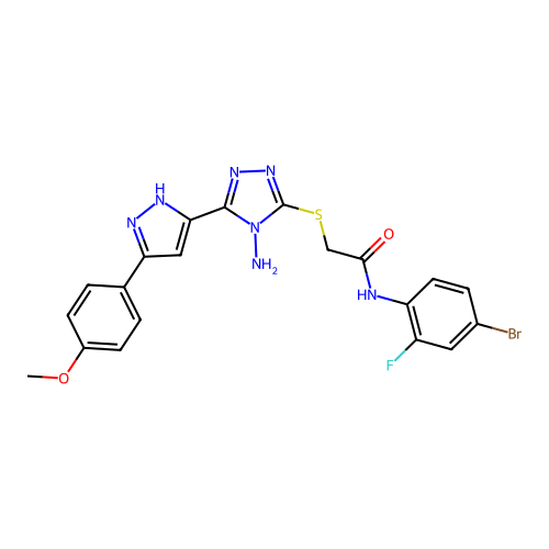 C20H17BrFN7O2S structure