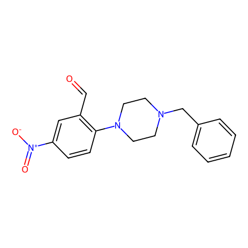 2-(4-Benzylpiperazin-1-yl)-5-nitrobenzaldehyde structure