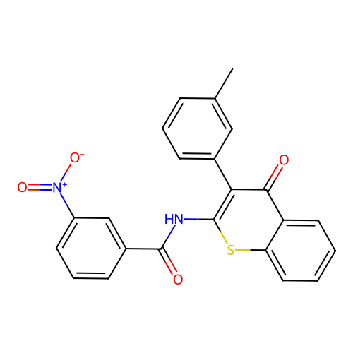 N-[3-(3-methylphenyl)-4-oxo-4H-thiochromen-2-yl]-3-nitrobenzamide structure