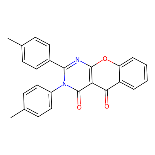2,3-bis(4-methylphenyl)-4H-chromeno[2,3-d]pyrimidine-4,5(3H)-dione structure