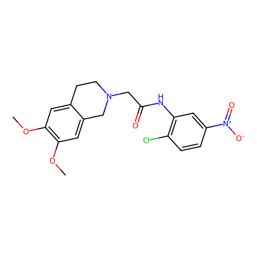 N-(2-chloro-5-nitrophenyl)-2-(6,7-dimethoxy-3,4-dihydroisoquinolin-2(1H)-yl)acetamide structure