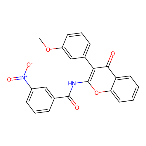 N-[3-(3-methoxyphenyl)-4-oxo-4H-chromen-2-yl]-3-nitrobenzamide structure