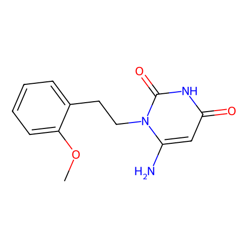6-amino-4-hydroxy-1-[2-(2-methoxyphenyl)ethyl]pyrimidin-2(1H)-one structure