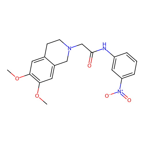 2-(6,7-dimethoxy-3,4-dihydro-1H-isoquinolin-2-yl)-N-(3-nitrophenyl)acetamide structure
