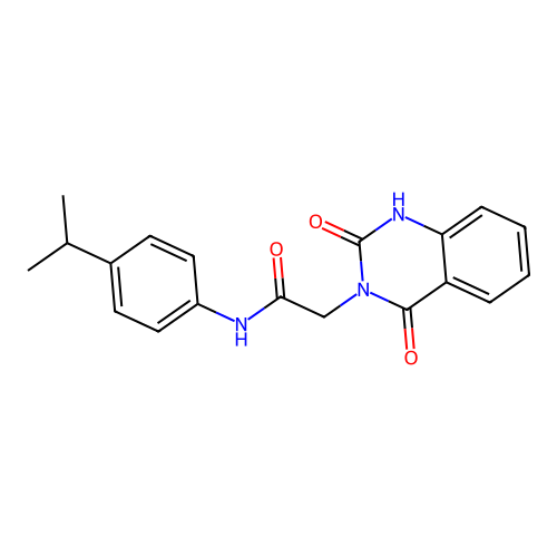2-(2,4-dioxo-1,2-dihydroquinazolin-3(4H)-yl)-N-(4-isopropylphenyl)acetamide structure