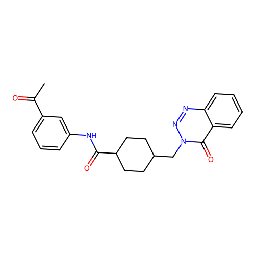 N-(3-acetylphenyl)-4-((4-oxobenzo[d][1,2,3]triazin-3(4H)-yl)methyl)cyclohexanecarboxamide structure