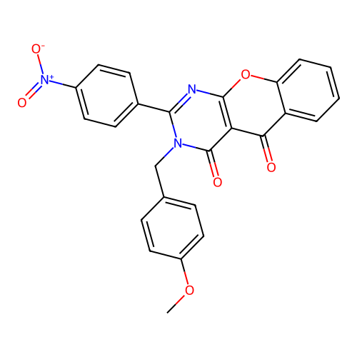 3-(4-methoxybenzyl)-2-(4-nitrophenyl)-4H-chromeno[2,3-d]pyrimidine-4,5(3H)-dione structure