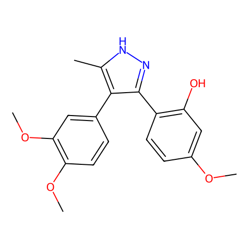 2-(4-(3,4-dimethoxyphenyl)-5-methyl-1H-pyrazol-3-yl)-5-methoxyphenol structure