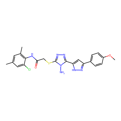 C22H22ClN7O2S structure