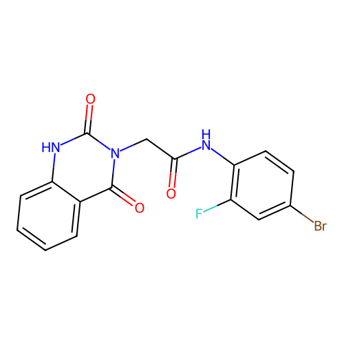 N-(4-bromo-2-fluorophenyl)-2-(2-hydroxy-4-oxoquinazolin-3(4H)-yl)acetamide structure