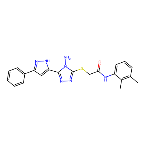 2-((4-amino-5-(3-phenyl-1H-pyrazol-5-yl)-4H-1,2,4-triazol-3-yl)thio)-N-(2,3-dimethylphenyl)acetamide structure