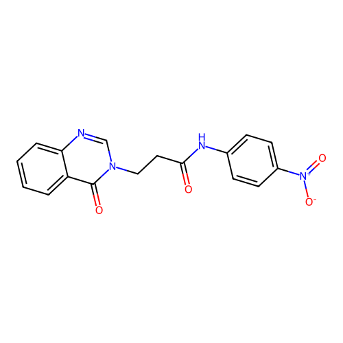 N-(4-nitrophenyl)-3-(4-oxoquinazolin-3(4H)-yl)propanamide structure