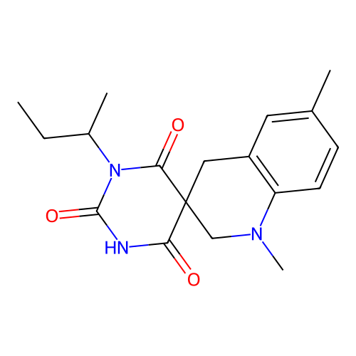 3-(butan-2-yl)-6-hydroxy-1',6'-dimethyl-1',4'-dihydro-2H,2'H-spiro[pyrimidine-5,3'-quinoline]-2,4(3H)-dione structure
