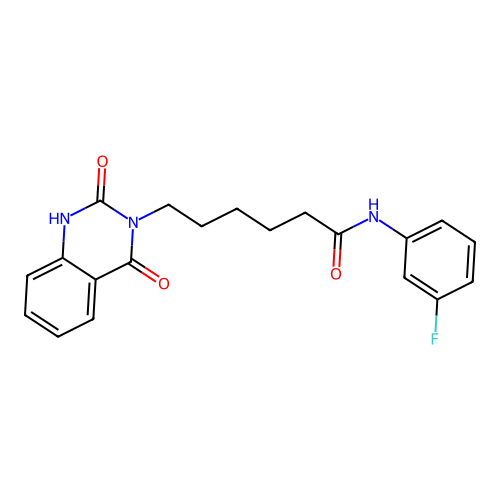N-(3-fluorophenyl)-6-(2-hydroxy-4-oxoquinazolin-3(4H)-yl)hexanamide structure
