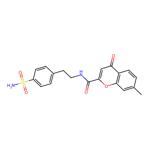 7-methyl-4-oxo-N-[2-(4-sulfamoylphenyl)ethyl]-4H-chromene-2-carboxamide structure