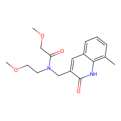 2-methoxy-N-(2-methoxyethyl)-N-[(8-methyl-2-oxo-1H-quinolin-3-yl)methyl]acetamide structure