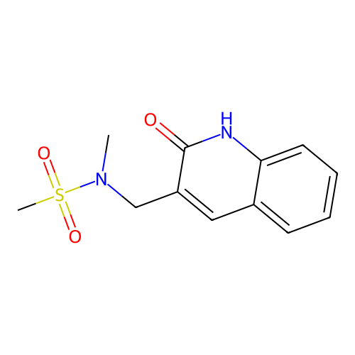 N-methyl-N-[(2-oxo-1H-quinolin-3-yl)methyl]methanesulfonamide structure