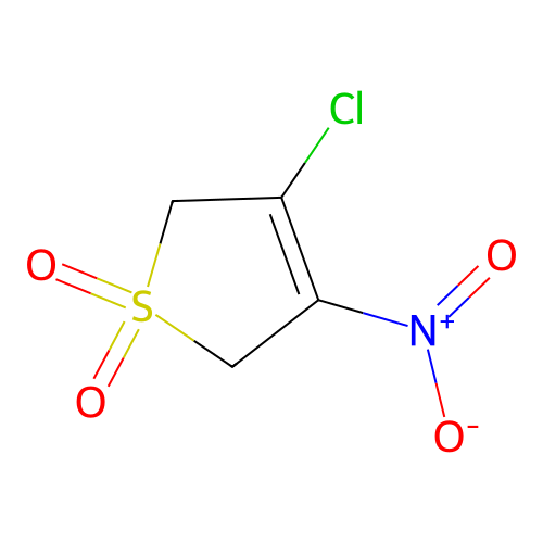 3-Chloro-4-nitro-2,5-dihydrothiophene 1,1-dioxide structure