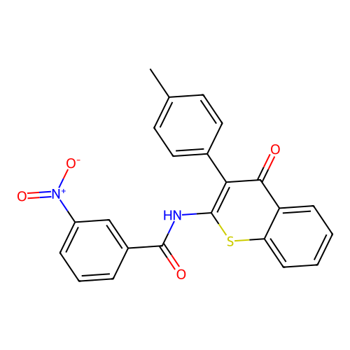 N-[3-(4-methylphenyl)-4-oxo-4H-thiochromen-2-yl]-3-nitrobenzamide structure