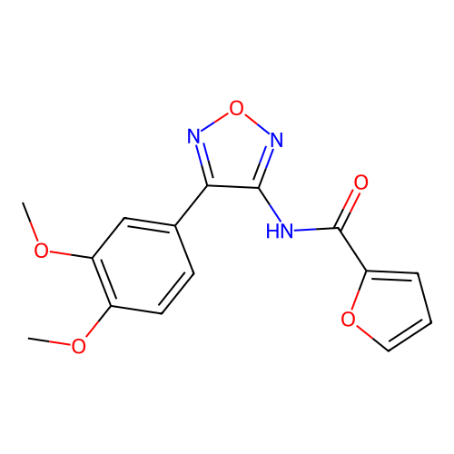 N-[4-(3,4-dimethoxyphenyl)-1,2,5-oxadiazol-3-yl]furan-2-carboxamide structure