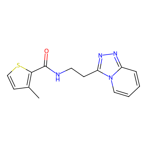 3-methyl-N-[2-([1,2,4]triazolo[4,3-a]pyridin-3-yl)ethyl]thiophene-2-carboxamide structure