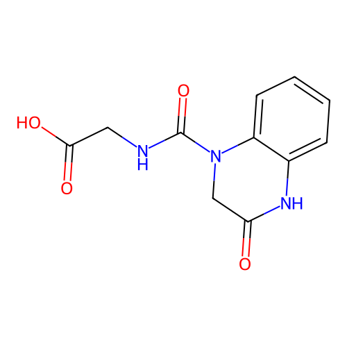 N-[(3-hydroxyquinoxalin-1(2H)-yl)carbonyl]glycine structure