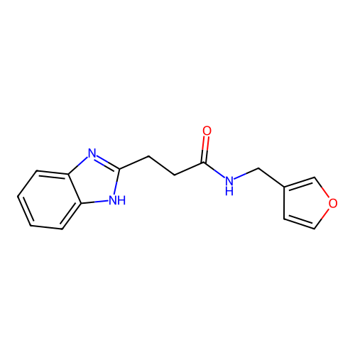 3-(1H-benzimidazol-2-yl)-N-(furan-3-ylmethyl)propanamide structure