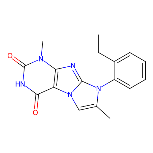 6-(2-ethylphenyl)-4,7-dimethylpurino[7,8-a]imidazole-1,3-dione structure