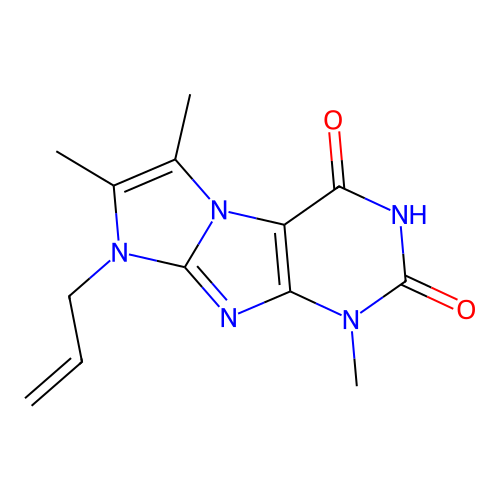 4,7,8-Trimethyl-6-prop-2-enylpurino[7,8-a]imidazole-1,3-dione structure