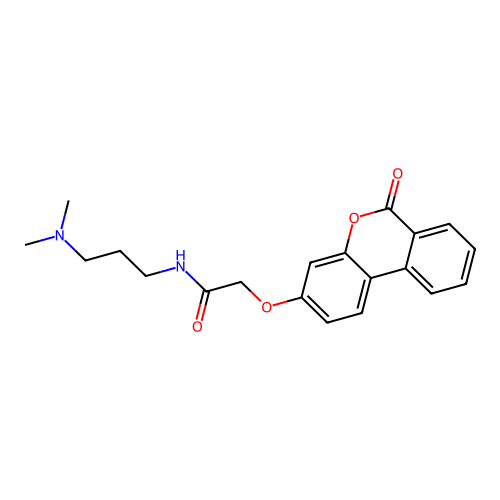 N-(3-(dimethylamino)propyl)-2-((6-oxo-6H-benzo[c]chromen-3-yl)oxy)acetamide structure