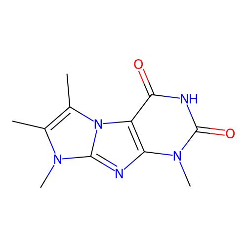 1,6,7,8-Tetramethyl-1,3,5-trihydro-4-imidazolino[1,2-h]purine-2,4-dione structure