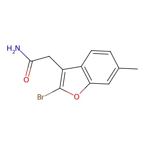 2-(2-Bromo-6-methyl-1-benzofuran-3-yl)acetamide structure