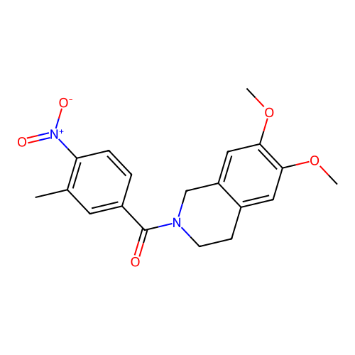 (6,7-dimethoxy-3,4-dihydroisoquinolin-2(1H)-yl)(3-methyl-4-nitrophenyl)methanone structure