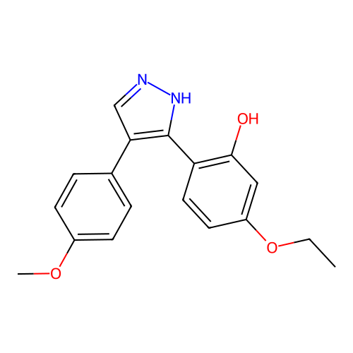 5-ethoxy-2-[4-(4-methoxyphenyl)-1H-pyrazol-3-yl]phenol structure