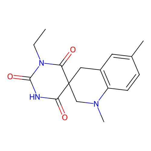 3-ethyl-6-hydroxy-1',6'-dimethyl-1',4'-dihydro-2H,2'H-spiro[pyrimidine-5,3'-quinoline]-2,4(3H)-dione structure