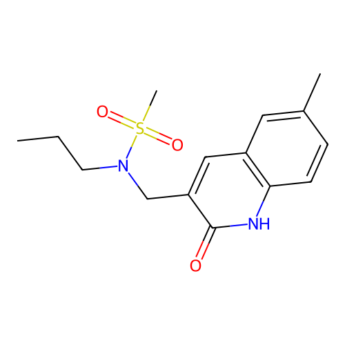 N-((2-hydroxy-6-methylquinolin-3-yl)methyl)-N-propylmethanesulfonamide structure