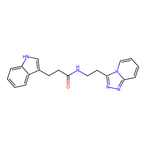 3-(1H-indol-3-yl)-N-[2-([1,2,4]triazolo[4,3-a]pyridin-3-yl)ethyl]propanamide structure