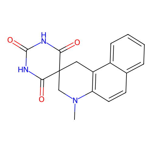 4'-methylspiro[1,3-diazinane-5,2'-1,3-dihydrobenzo[f]quinoline]-2,4,6-trione structure