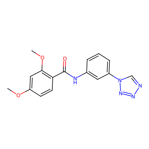 N-(3-(1H-tetrazol-1-yl)phenyl)-2,4-dimethoxybenzamide structure