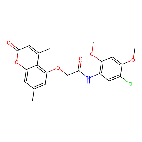 N-(5-chloro-2,4-dimethoxyphenyl)-2-((4,7-dimethyl-2-oxo-2H-chromen-5-yl)oxy)acetamide structure