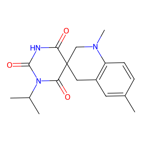 6-hydroxy-1',6'-dimethyl-3-(propan-2-yl)-1',4'-dihydro-2H,2'H-spiro[pyrimidine-5,3'-quinoline]-2,4(3H)-dione structure