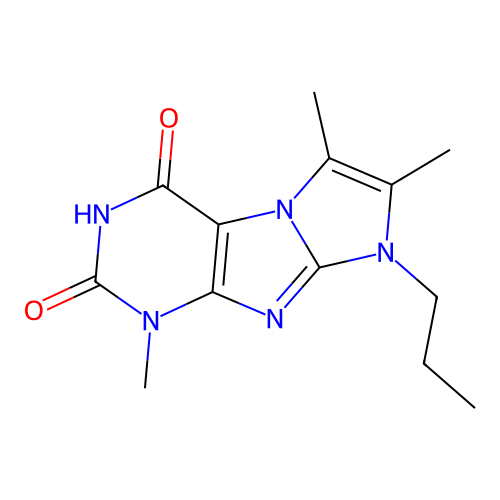 4,7,8-Trimethyl-6-propylpurino[7,8-a]imidazole-1,3-dione structure
