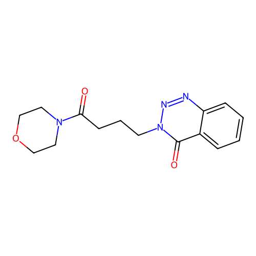 3-[4-(morpholin-4-yl)-4-oxobutyl]-1,2,3-benzotriazin-4(3H)-one structure